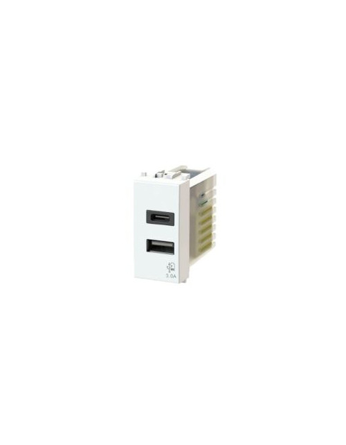 4Box 3.0A USB socket for Vimar Plana series white 4B.V14.USB.30