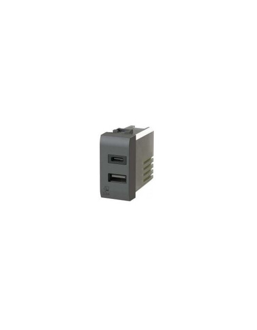 4Box 3.0A USB socket for Bticino LivingLight series anthracite 4B.L.USB.30