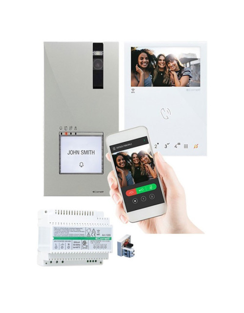 Comelit one-family video door phone kit QUADRA MINI WIFI 2 wires