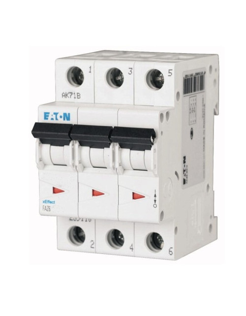 Eaton FAZ6 25A 3P 3 module circuit breaker