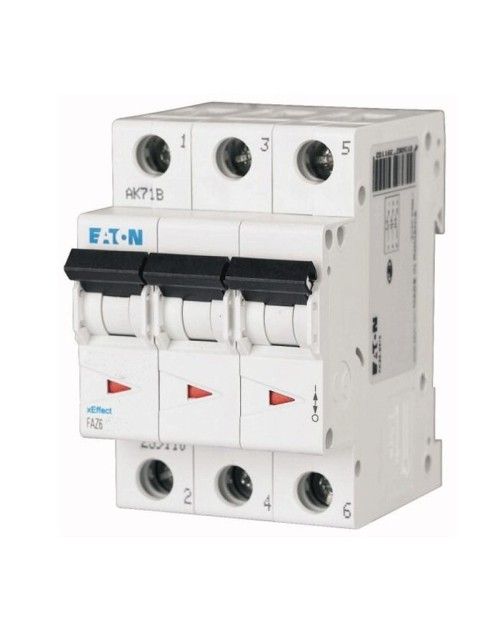 Interruttore magnetotermico Eaton FAZ6 25A 3P 3 moduli