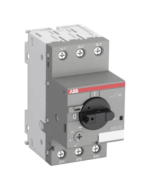 Interruptor de protección de motor ABB serie MS116 6.30-10A