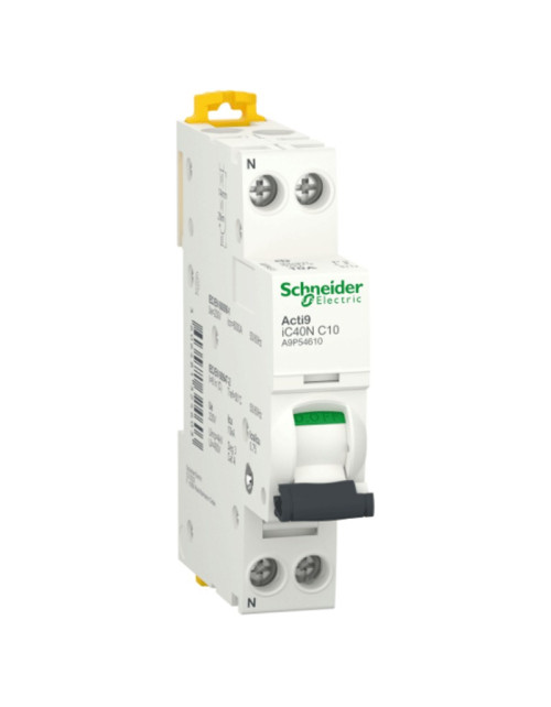 Circuit breaker Schneider Acti9 1P+N 10A 6KA C 1M IC40N