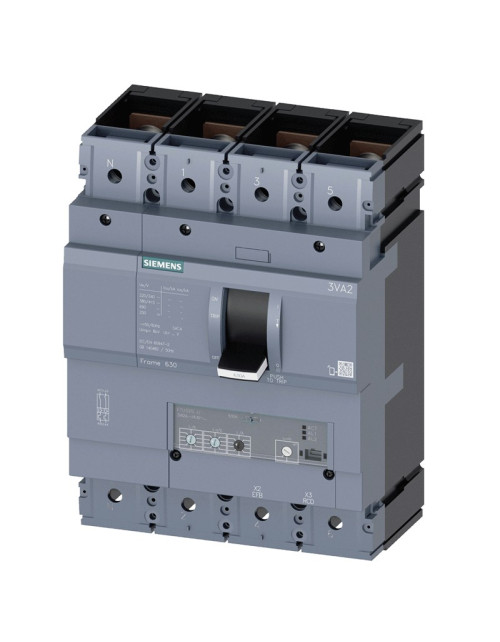 Disjoncteur automatique à boîtier moulé Siemens MTR 4 pôles 630A 55KA