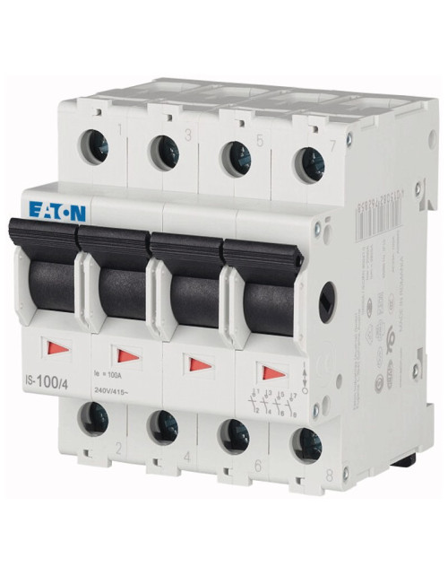 Interrupteur-sectionneur Eaton 100A 4 pôles 4 modules