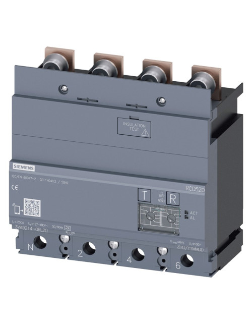 Differenziertes RCD520-Modul von Siemens für die 4-polige Serie 3VA12