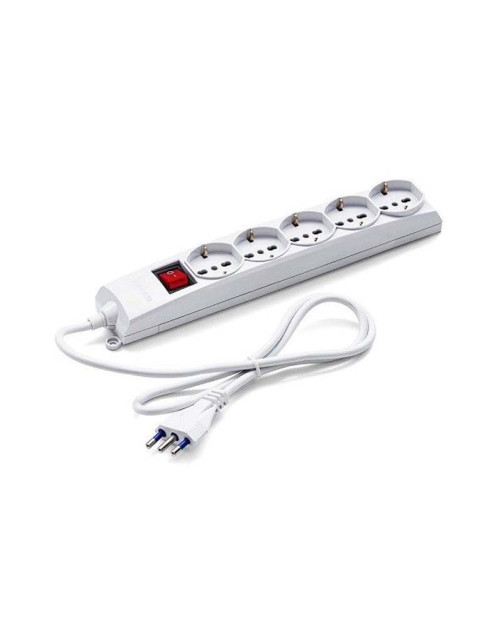 Universal multisocket base for 5 sockets with switch