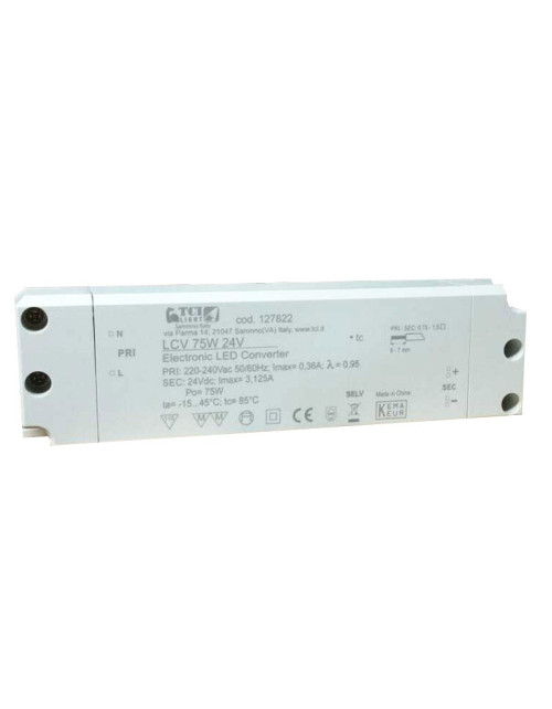 TCI electronic ballast for LED 75W 24VDC IP20