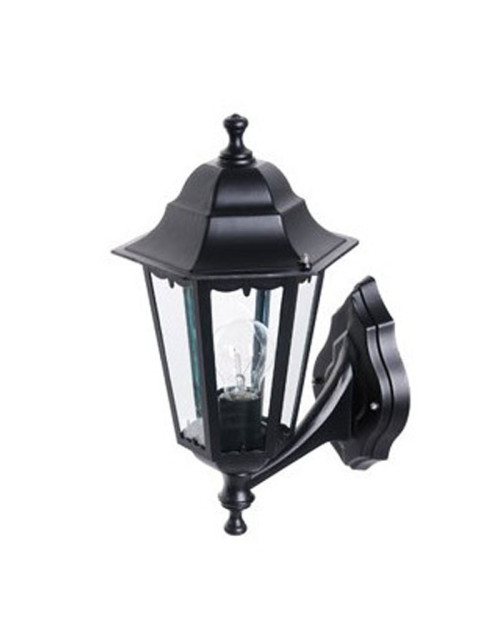Lanterne Poliplast Ginevra noir vieilli 1XE27 IP33 400400N/60