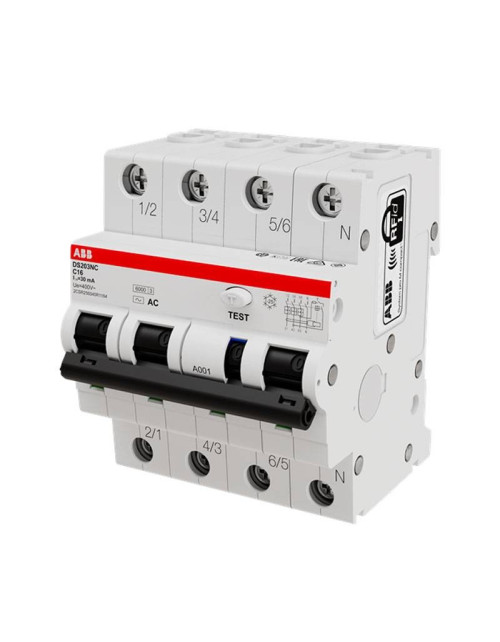 ABB 4P 16A 4 AC type modules differential circuit breaker