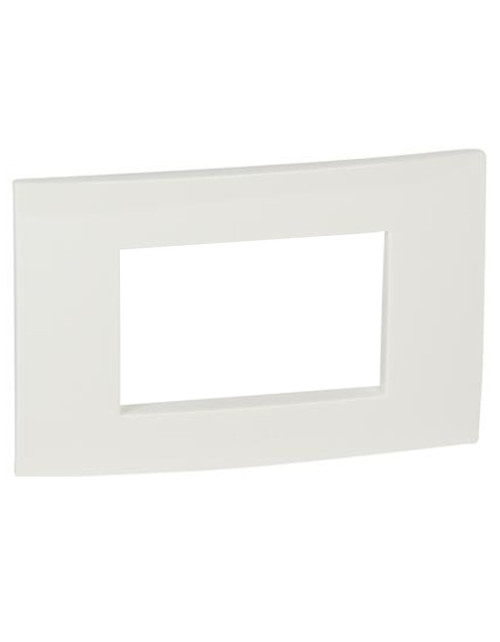 Legrand Vela square glossy white cover plate 3 modules 685641