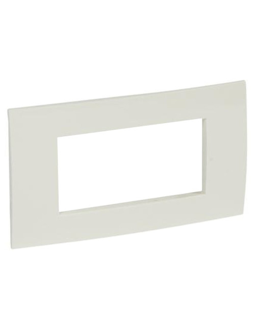 Legrand Vela square glossy white cover plate 4 modules 685642