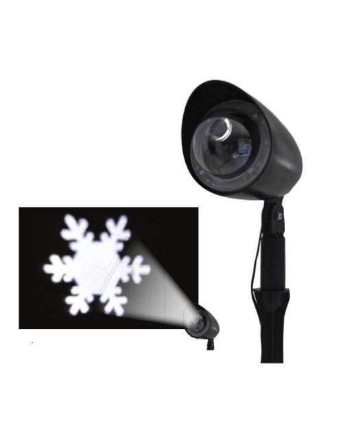 Projecteur laser LED de Noël Giocoplast avec image de flocon de neige