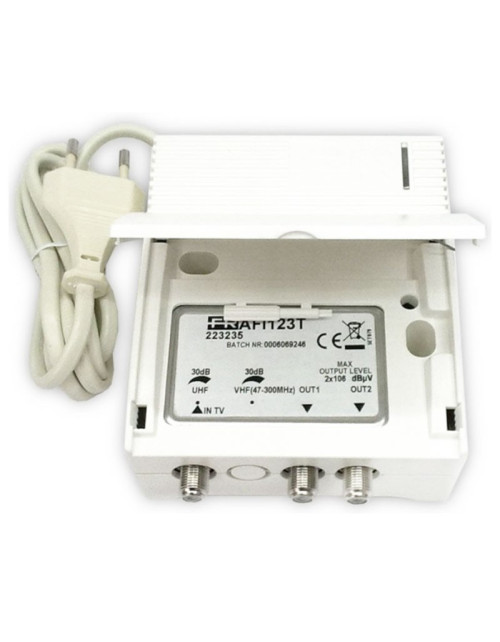 Amplificateur interne Fracarro 1IN/2OUT 30dB 223235