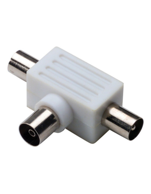 Coaxial triple Master TV socket 2 M white outputs 00592-F