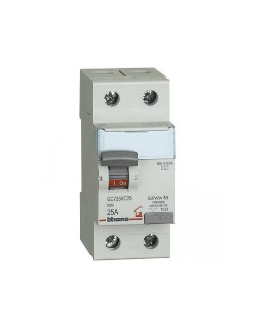 Pure Bticino 2P 25A Differential Switch
