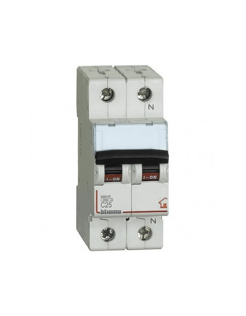 Interruptor magnetotérmico Bticino 1P+N C25 FC810NC25