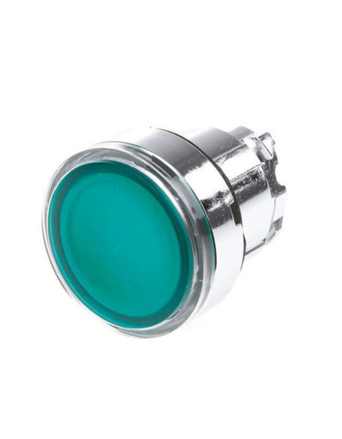 Illuminated Telemecanique Green LED button head