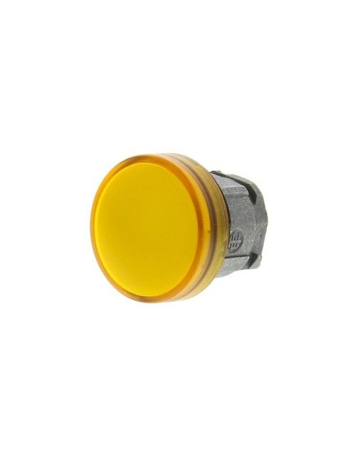 Testa lampada Telemecanique spia gemma liscia gialla LED ZB4BV053