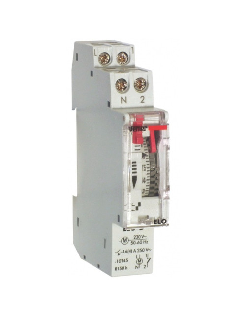 Vemer electromechanical time switch with 1 DIN module