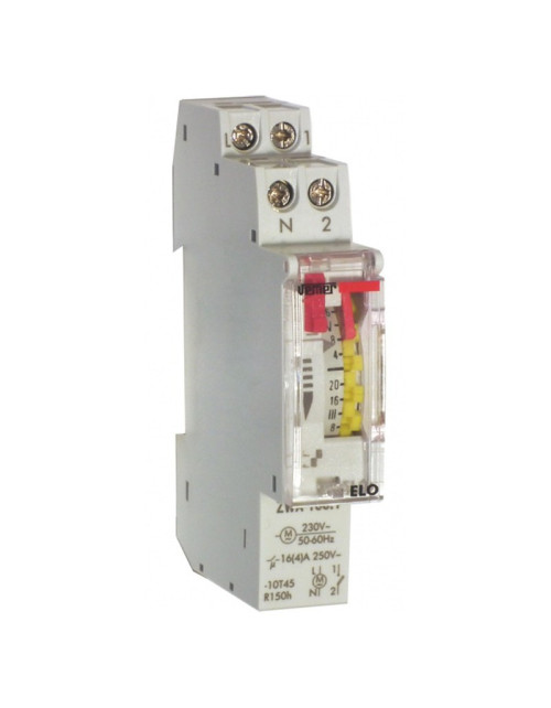 Vemer weekly electromechanical time switch with 1 DIN module