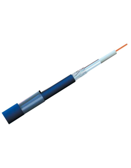 Cable coaxial para video vigilancia RG59 LSZH - 200mt Azul