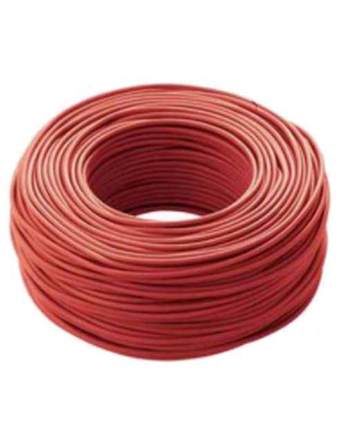 Cordon de câble unipolaire 1,5mmq rouge 100mt