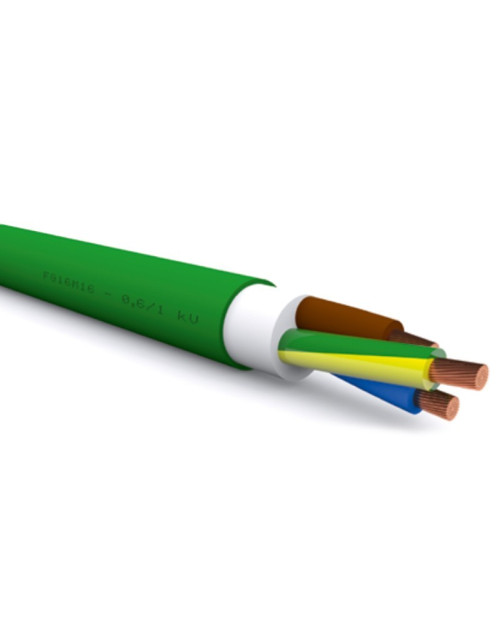 Afumex Cable Doble Aislamiento 3X4mmq 1 Metro - Amarillo Verde