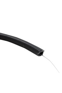 Tubo corrugado negro con extractor de hilo de 20 mm de diámetro