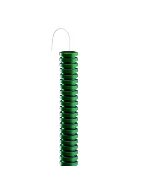 Tubo corrugado verde con extractor de hilo de 32 mm de diámetro