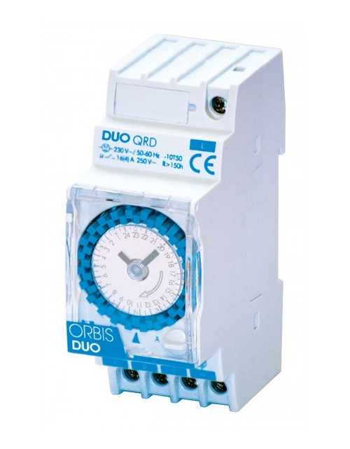 ORBIS Analoge Zeitschaltuhr 12V AC IP20 DUO D, Zeitschaltuhren analog /  Verteilereinbau 12V AC/DC, Zeitschaltuhren analog / Verteilereinbau, Zeitschaltuhren, Installationseinbaugeräte, Elektrotechnik