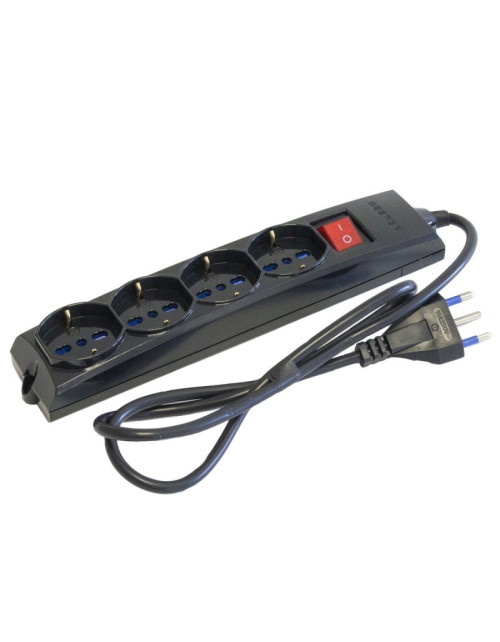 Master power strip black 4 universal outputs with switch 74490