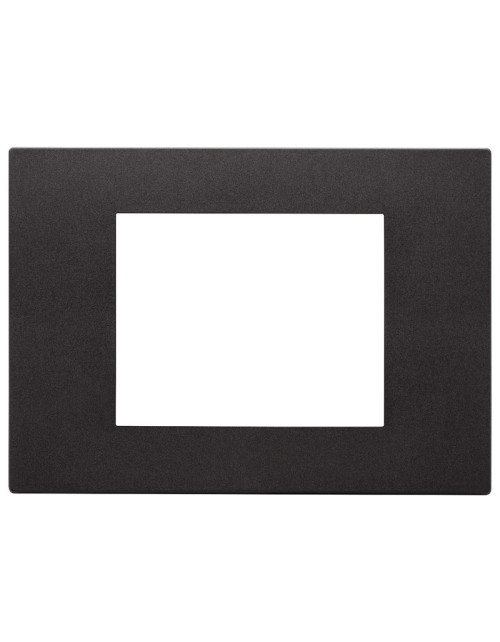 Vimar Cover Plate Total Look Line 3 Modules Black Technopolymer 30653.02