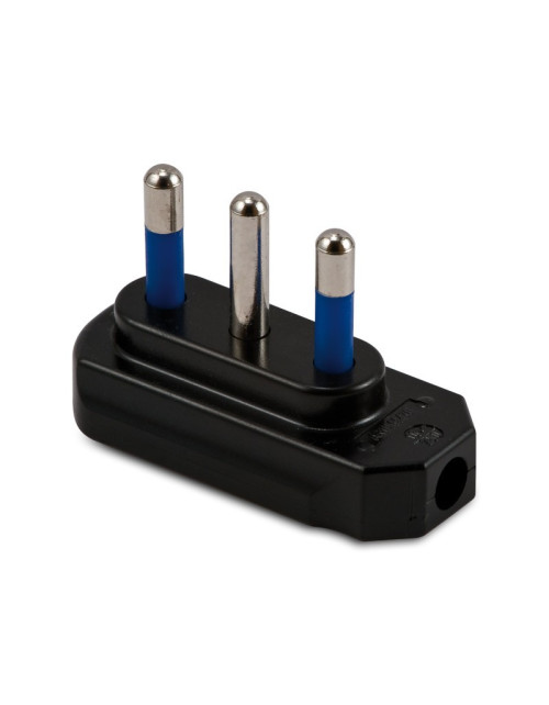 Flat Master plug 2x16A+T black colour