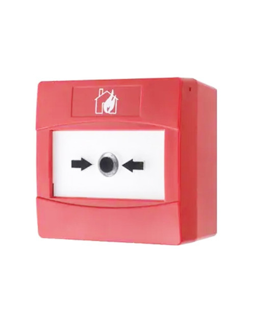 Manual addressable resettable Notifier fire button