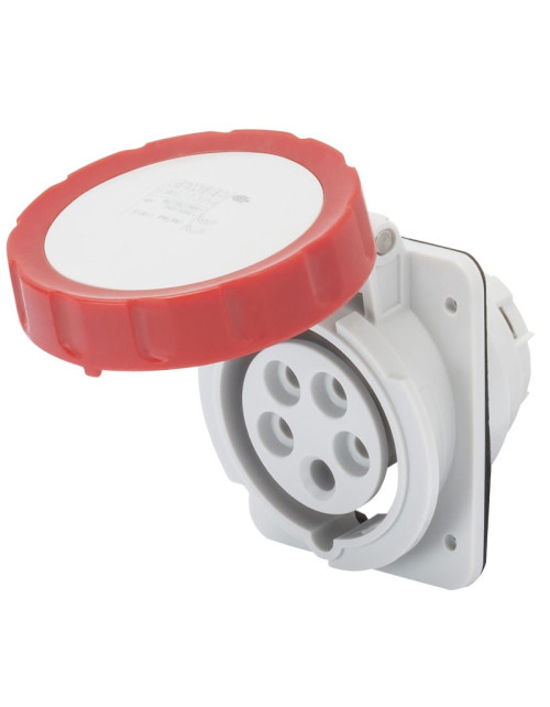 Gewiss recessed fixed socket 3P+N+E 16A IP67 red 380V GW62232H