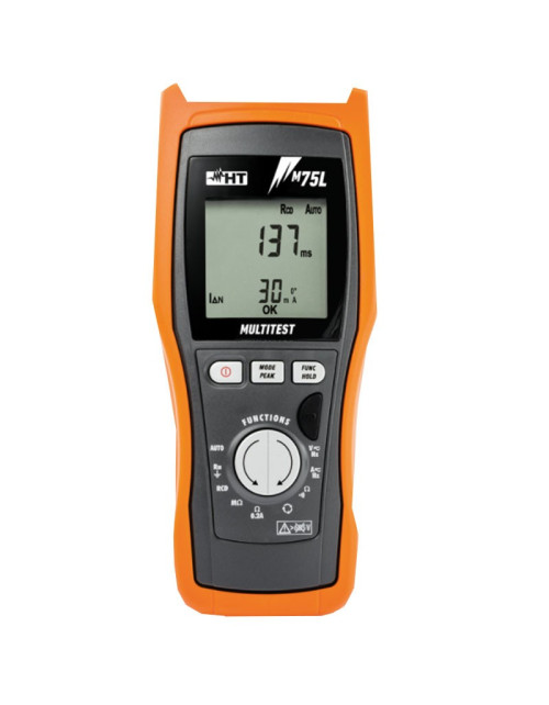 Instrument for safety checks HT Italia CEI 64-8 with TRMS M75L multimeter functions