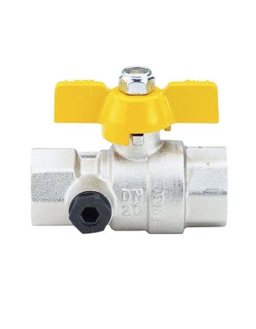 Ball valve for Gas Enolgas Top Test FF 3/4 with butterfly S1437N35