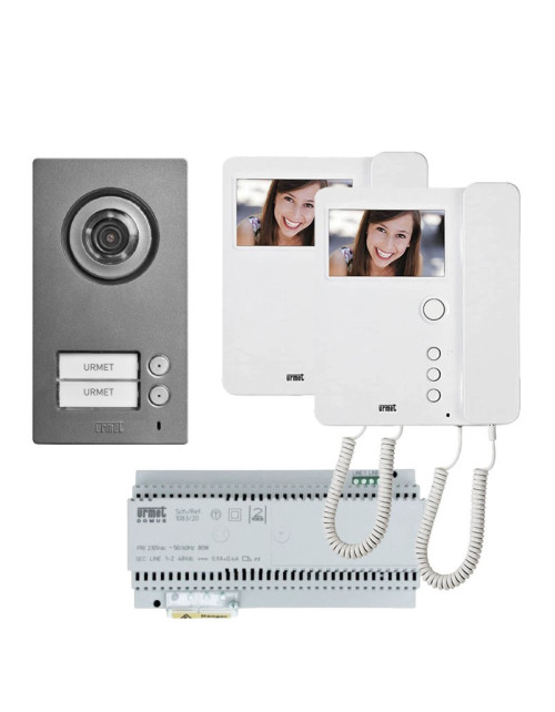 Urmet video door phone kit with Mikra2 and Miro