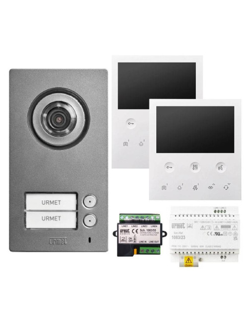 Urmet two-family video kit with Mikra2 and 2 VOG5 2Voice