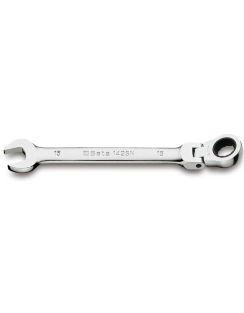 Open-end combination wrench Beta with jointed ratchet 001420217
