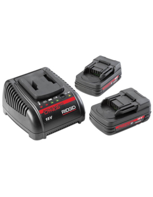SET 2 Batteries 2.0Ah and Ridgid Charger for balers 61743