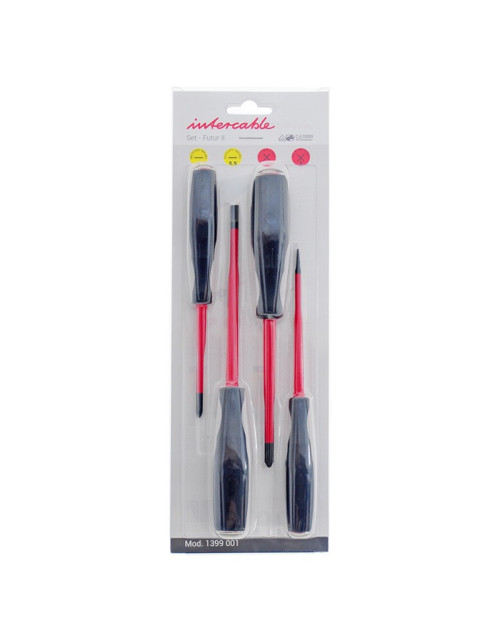 SET 4 Slotted and Phillips Screwdrivers Intercable FUTUR II 1399001