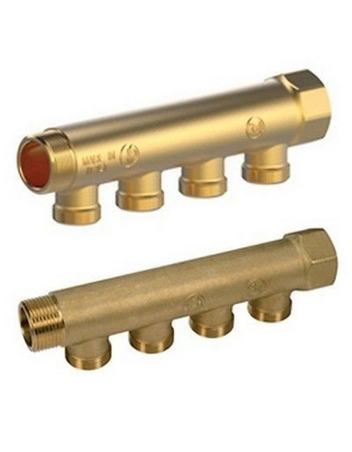 Simple Sectional Manifold, 3/4" x 1/2" /2, Fits DN 16mm