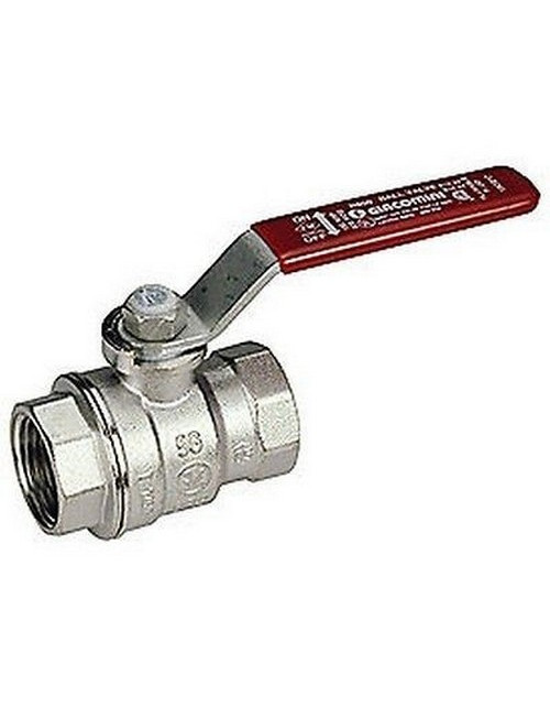 Ball valve, female-female connections, lever handle, full bore, 3/8"