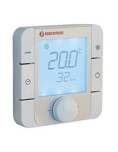 Thermostat for temperature and humidity control, with backlit display, 230 V