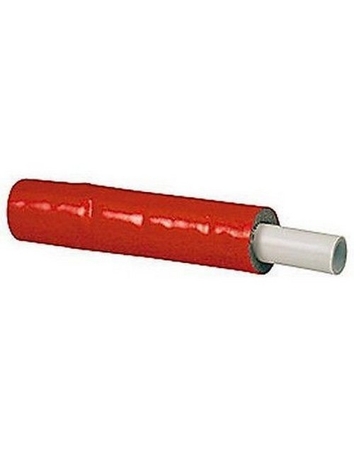 Tubo in multistrato PEX-b/AL/PEX-b coibentato rosso, risc., 26X3, in bobina 50 m