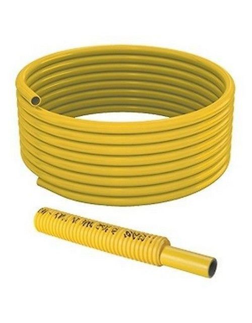 MULTIGAS hose in PEX-b/AL/PEX-b multilayer with corrugated sheath, yellow, 16X2, on a 50 m reel