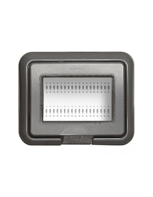 LivingLight Gray | IP 55 3-gang support and cover plate