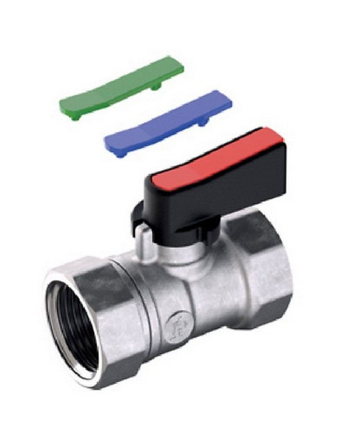 MINI series ball valve, female-female connections, lever handle, standard passage, 3/8"FF